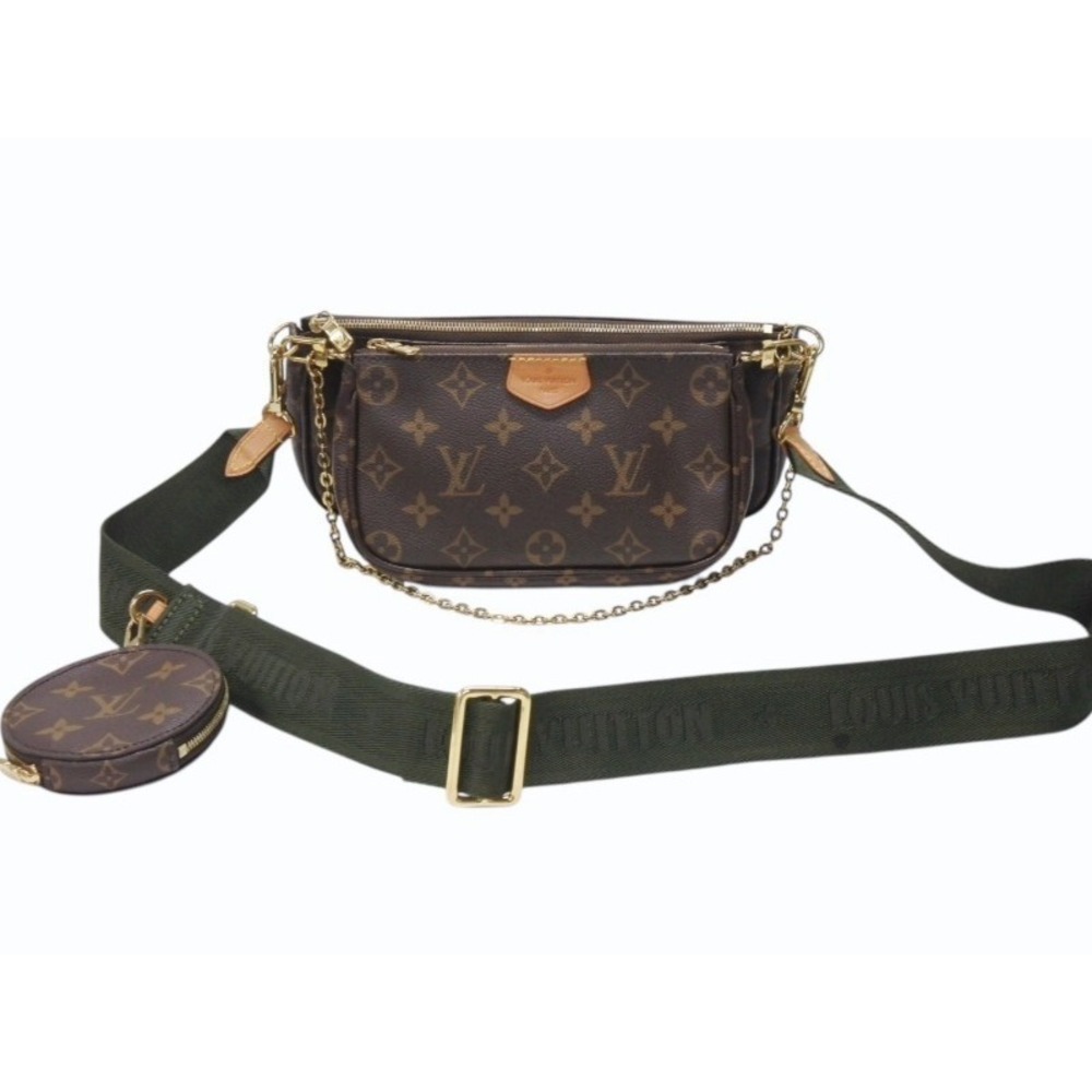 LOUIS VUITTON Multipochette Accessoires Khaki Green Shoulder Bag Monogram